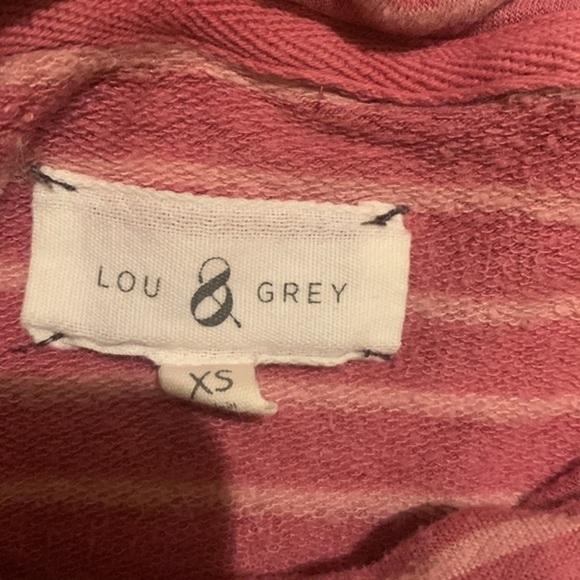 Lou & Grey Cowl Neck Jersey 3/4 sleeve top in Pink Stripes - Picture 4 of 4